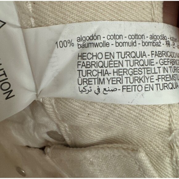 ZARA MID-RISE BOYFIT‎ Painted straight leg JEANS  Metallic Silver sz 4 - Picture 13 of 13